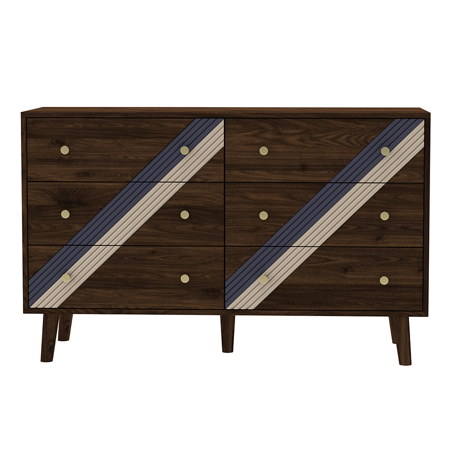 Harbor Sash 6-Drawer Cabinet
